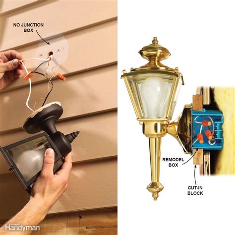 junction box for exterior wall sconce|no junction box exterior light fixtures.